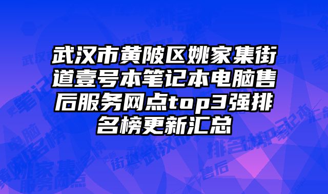 武漢市黃陂區姚家集街道壹號本筆記本電腦售后服務網點top3強排名榜更新匯總