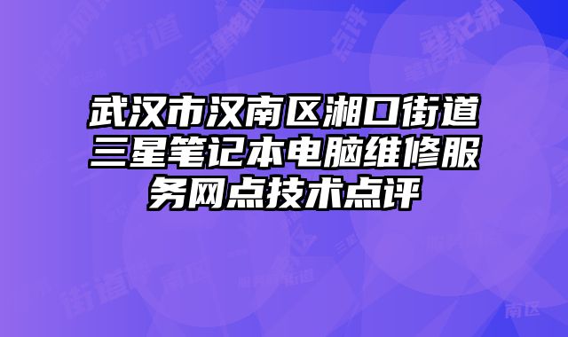 武漢市漢南區湘口街道三星筆記本電腦維修服務網點技術點評