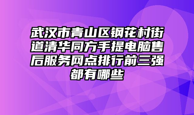 武漢市青山區鋼花村街道清華同方手提電腦售后服務網點排行前三強都有哪些
