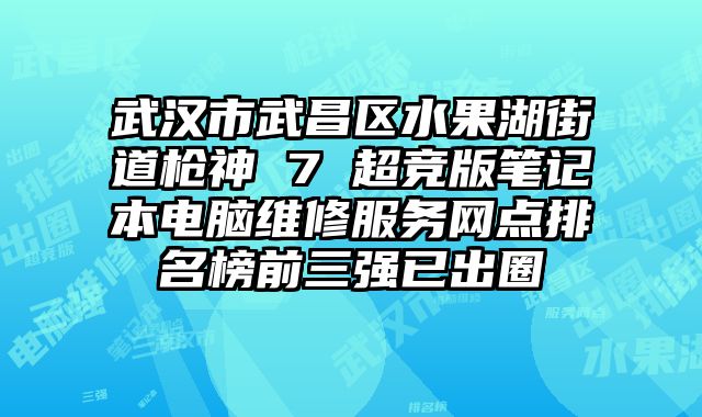 武漢市武昌區水果湖街道槍神 7 超競版筆記本電腦維修服務網點排名榜前三強已出圈