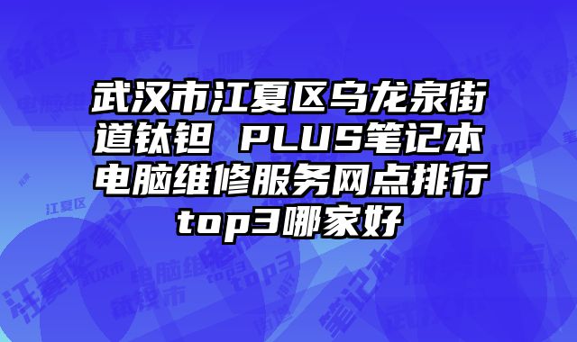 武漢市江夏區烏龍泉街道鈦鉭 PLUS筆記本電腦維修服務網點排行top3哪家好