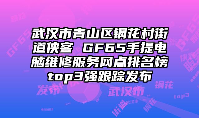 武漢市青山區鋼花村街道俠客 GF65手提電腦維修服務網點排名榜top3強跟蹤發布