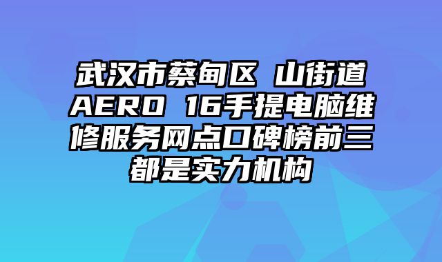 武漢市蔡甸區(qū)奓山街道AERO 16手提電腦維修服務(wù)網(wǎng)點(diǎn)口碑榜前三都是實(shí)力機(jī)構(gòu)