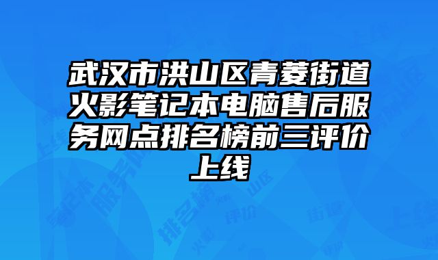 武漢市洪山區青菱街道火影筆記本電腦售后服務網點排名榜前三評價上線