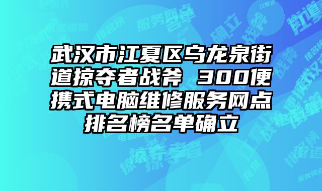 武漢市江夏區烏龍泉街道掠奪者戰斧 300便攜式電腦維修服務網點排名榜名單確立