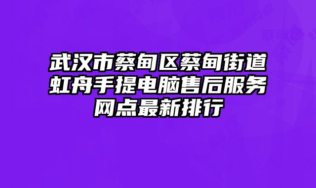 武漢市蔡甸區蔡甸街道虹舟手提電腦售后服務網點最新排行