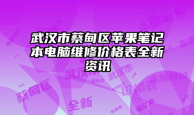 武漢市蔡甸區(qū)蘋(píng)果筆記本電腦維修價(jià)格表全新資訊