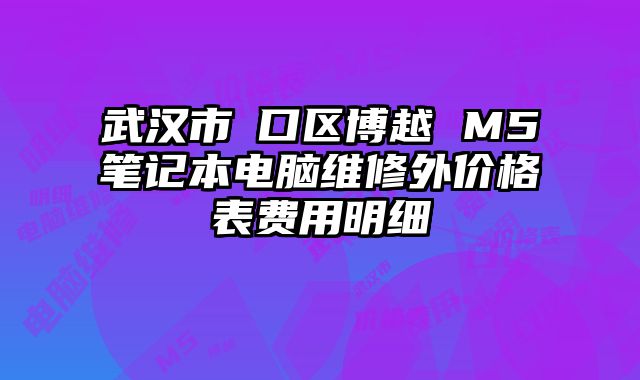 武漢市硚口區博越 M5筆記本電腦維修外價格表費用明細