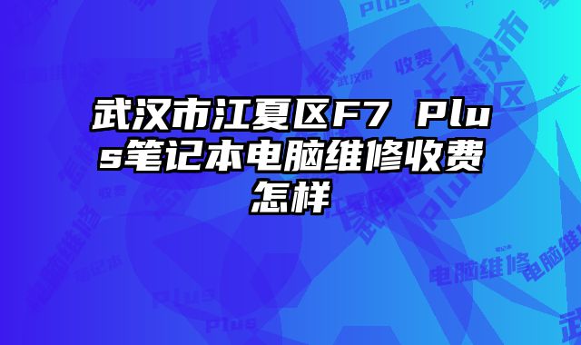 武漢市江夏區F7 Plus筆記本電腦維修收費怎樣