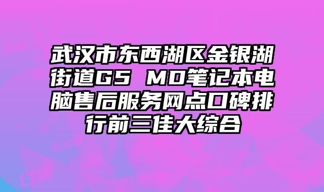 武漢市東西湖區(qū)金銀湖街道G5 MD筆記本電腦售后服務(wù)網(wǎng)點(diǎn)口碑排行前三佳大綜合
