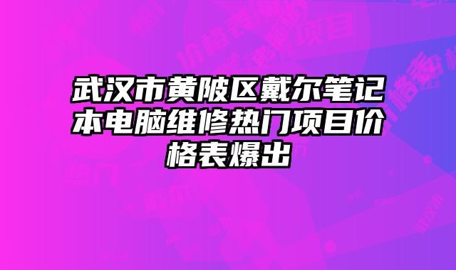 武漢市黃陂區戴爾筆記本電腦維修熱門項目價格表爆出