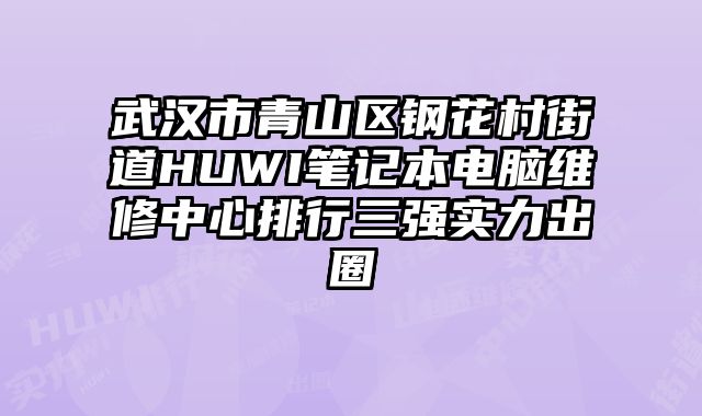 武漢市青山區鋼花村街道HUWI筆記本電腦維修中心排行三強實力出圈