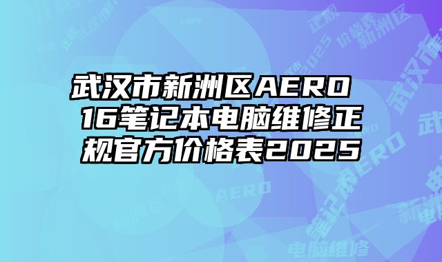 武漢市新洲區(qū)AERO 16筆記本電腦維修正規(guī)官方價(jià)格表2025