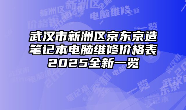 武漢市新洲區(qū)京東京造筆記本電腦維修價(jià)格表2025全新一覽