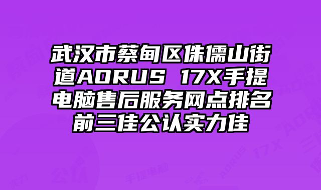 武漢市蔡甸區(qū)侏儒山街道AORUS 17X手提電腦售后服務(wù)網(wǎng)點排名前三佳公認(rèn)實力佳