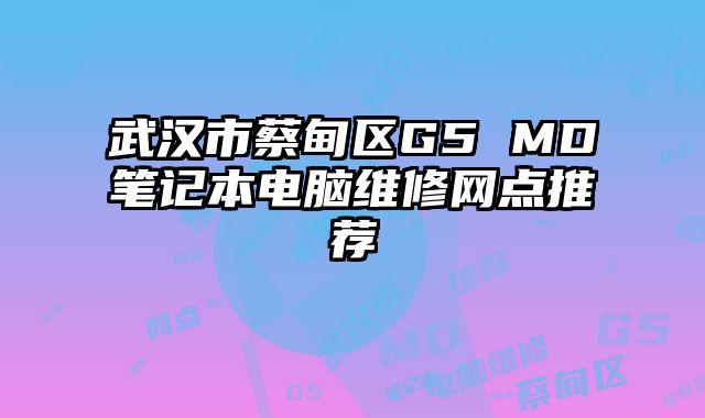 武漢市蔡甸區G5 MD筆記本電腦維修網點推薦