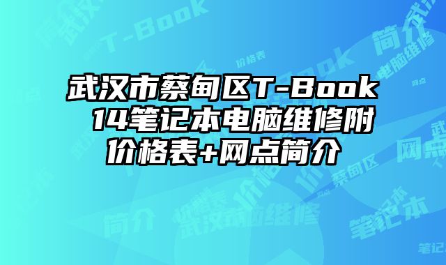 武漢市蔡甸區T-Book 14筆記本電腦維修附價格表+網點簡介