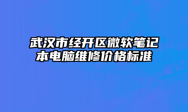 武漢市經開區微軟筆記本電腦維修價格標準