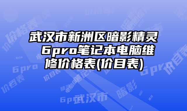 武漢市新洲區(qū)暗影精靈 6pro筆記本電腦維修價(jià)格表(價(jià)目表)