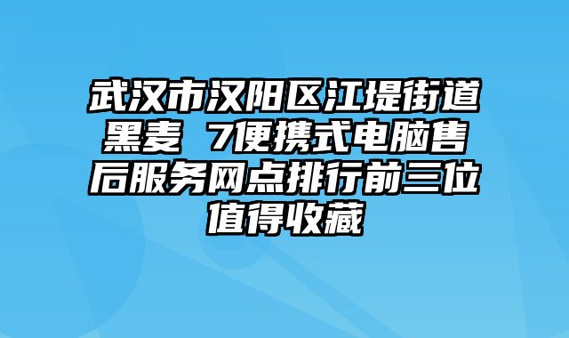 武漢市漢陽區江堤街道黑麥 7便攜式電腦售后服務網點排行前三位值得收藏