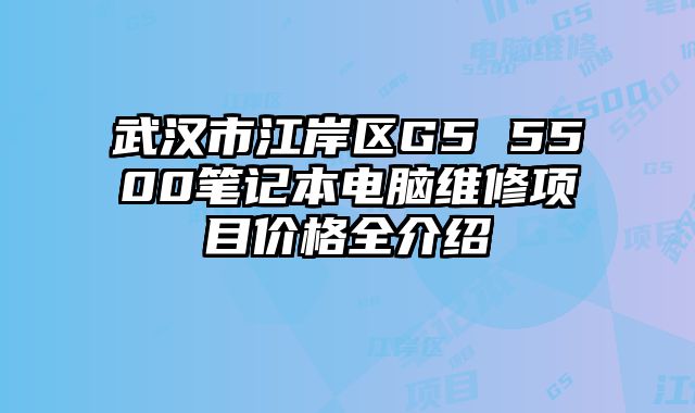 武漢市江岸區G5 5500筆記本電腦維修項目價格全介紹