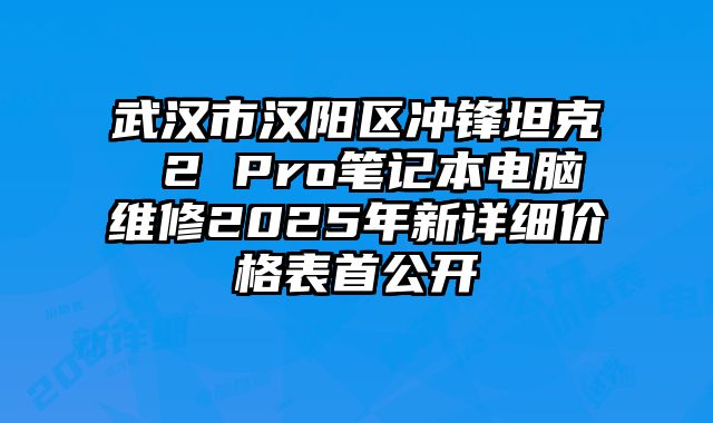 武漢市漢陽區沖鋒坦克 2 Pro筆記本電腦維修2025年新詳細價格表首公開