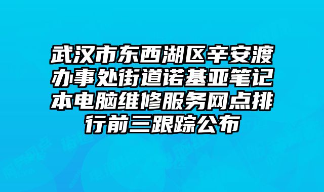 武漢市東西湖區辛安渡辦事處街道諾基亞筆記本電腦維修服務網點排行前三跟蹤公布