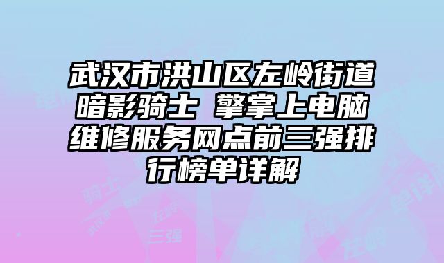 武漢市洪山區左嶺街道暗影騎士?擎掌上電腦維修服務網點前三強排行榜單詳解