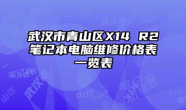 武漢市青山區X14 R2筆記本電腦維修價格表一覽表