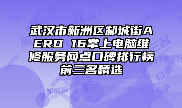 武漢市新洲區邾城街AERO 16掌上電腦維修服務網點口碑排行榜前三名精選