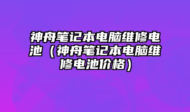 神舟筆記本電腦維修電池（神舟筆記本電腦維修電池價格）