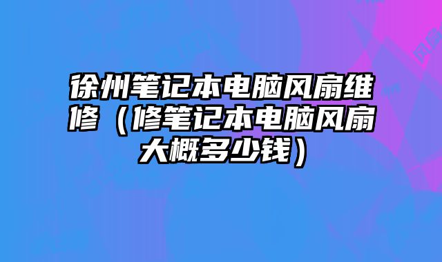 徐州筆記本電腦風扇維修（修筆記本電腦風扇大概多少錢）