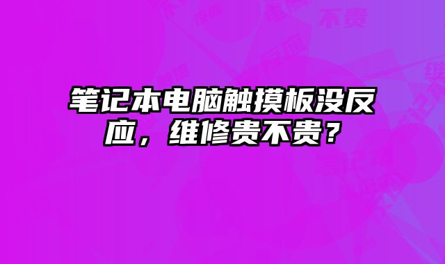 筆記本電腦觸摸板沒反應，維修貴不貴？