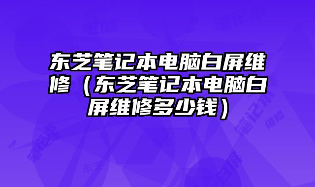 東芝筆記本電腦白屏維修（東芝筆記本電腦白屏維修多少錢）