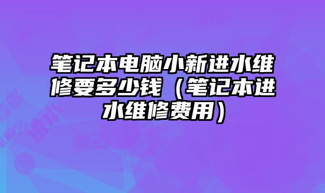 筆記本電腦小新進水維修要多少錢（筆記本進水維修費用）
