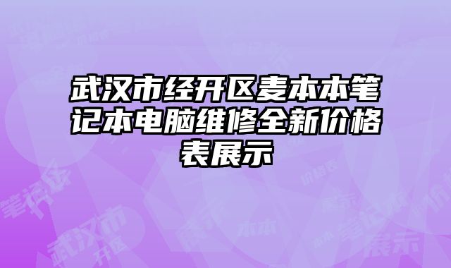 武漢市經開區麥本本筆記本電腦維修全新價格表展示