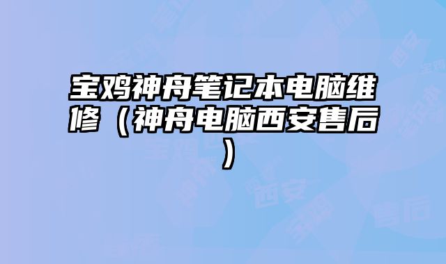 寶雞神舟筆記本電腦維修（神舟電腦西安售后）