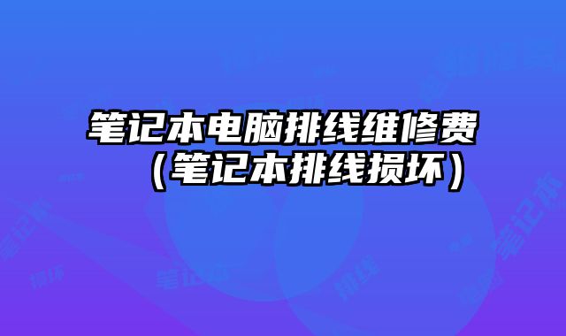 筆記本電腦排線維修費(fèi)（筆記本排線損壞）