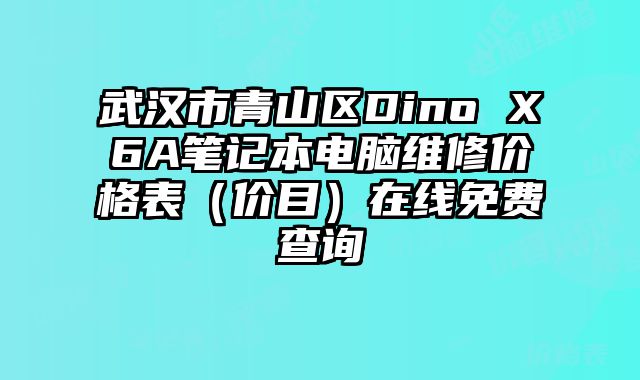 武漢市青山區Dino X6A筆記本電腦維修價格表（價目）在線免費查詢