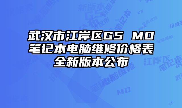 武漢市江岸區G5 MD筆記本電腦維修價格表全新版本公布