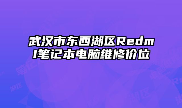 武漢市東西湖區Redmi筆記本電腦維修價位