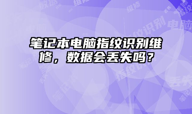 筆記本電腦指紋識別維修，數據會丟失嗎？
