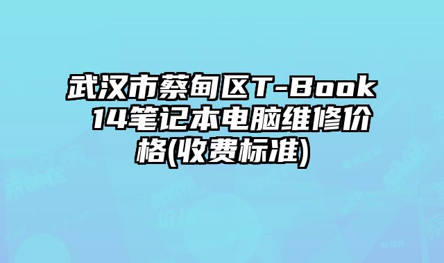 武漢市蔡甸區T-Book 14筆記本電腦維修價格(收費標準)