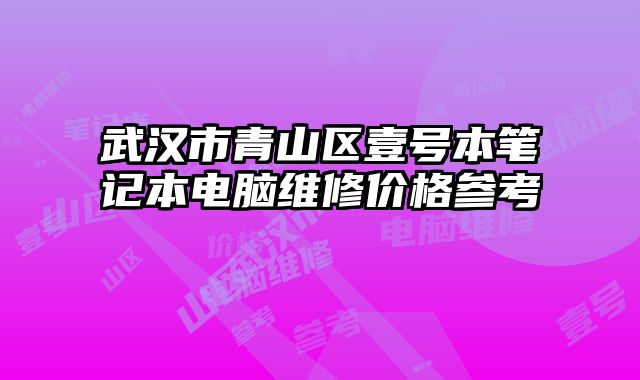 武漢市青山區(qū)壹號本筆記本電腦維修價格參考