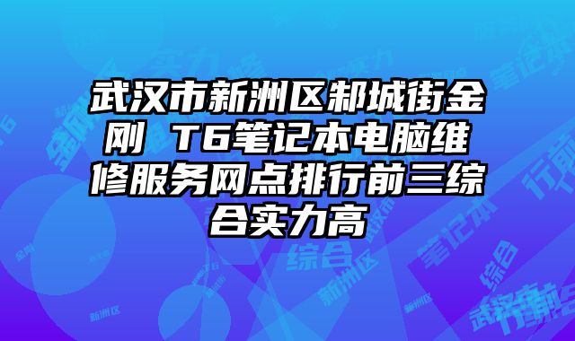 武漢市新洲區邾城街金剛 T6筆記本電腦維修服務網點排行前三綜合實力高