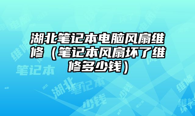 湖北筆記本電腦風(fēng)扇維修（筆記本風(fēng)扇壞了維修多少錢）