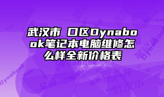 武漢市硚口區Dynabook筆記本電腦維修怎么樣全新價格表