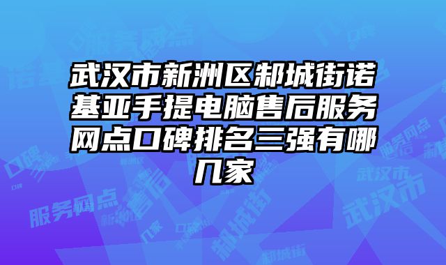武漢市新洲區邾城街諾基亞手提電腦售后服務網點口碑排名三強有哪幾家