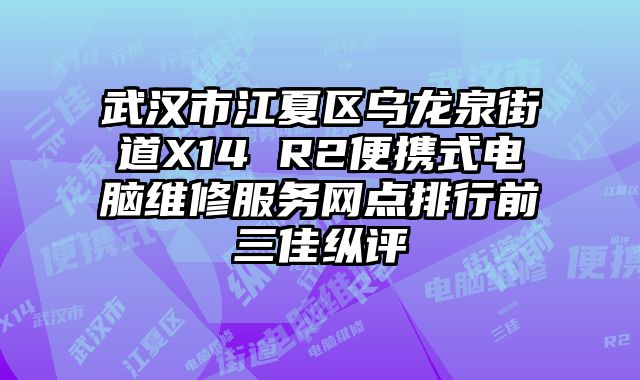 武漢市江夏區(qū)烏龍泉街道X14 R2便攜式電腦維修服務(wù)網(wǎng)點(diǎn)排行前三佳縱評(píng)