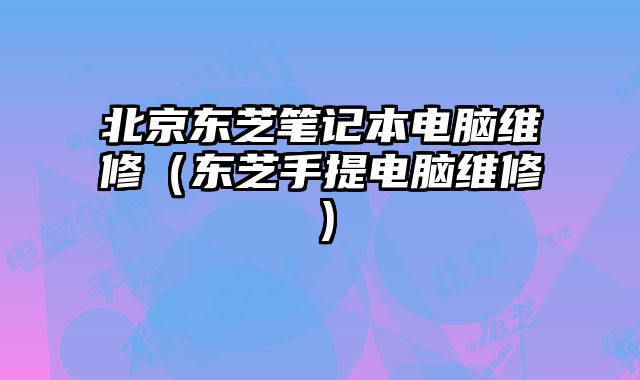 北京東芝筆記本電腦維修（東芝手提電腦維修）